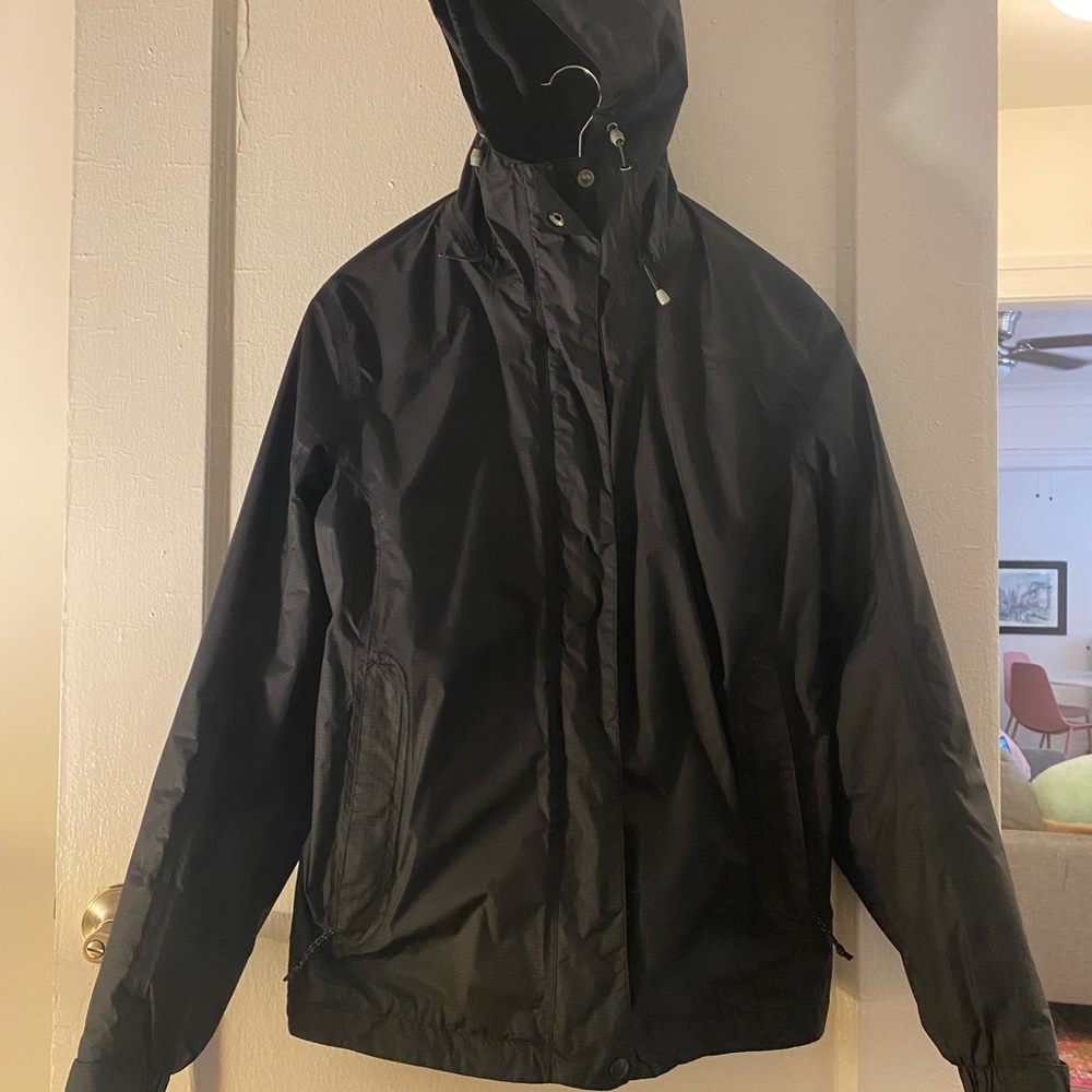 LL Bean Black rain jacket light weight size medium